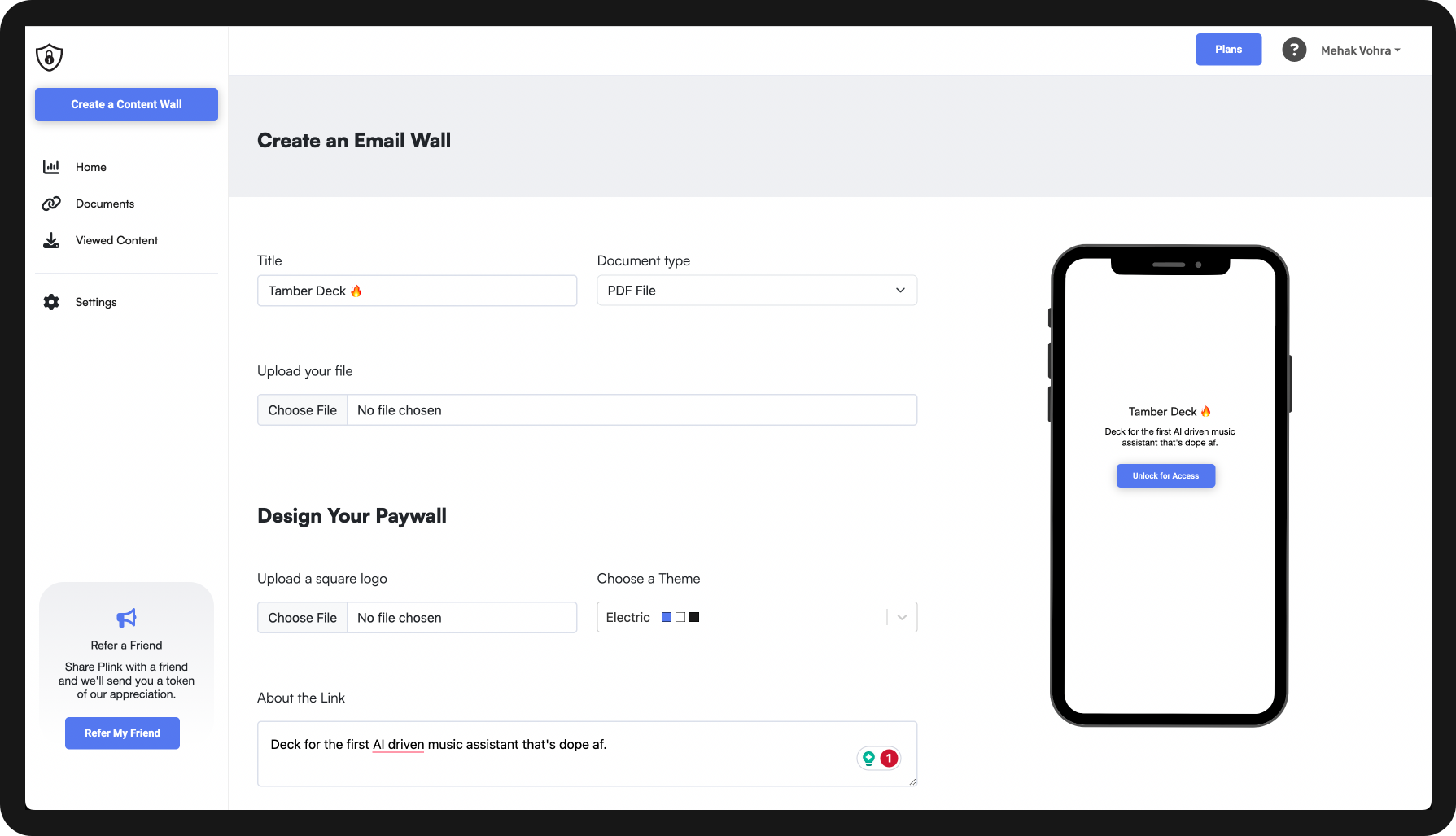 Plink: One Link with Endless Possibilities